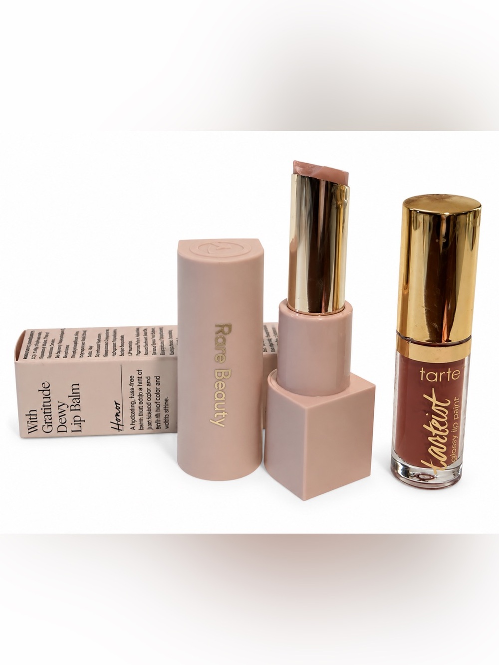 💄 RARE BEAUTY HONOR FULL SIZE + TARTE RARE MINI LIP BUNDLE - NEW